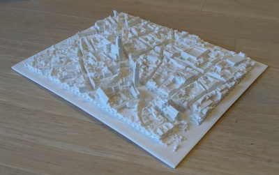 Finished 3D printed map