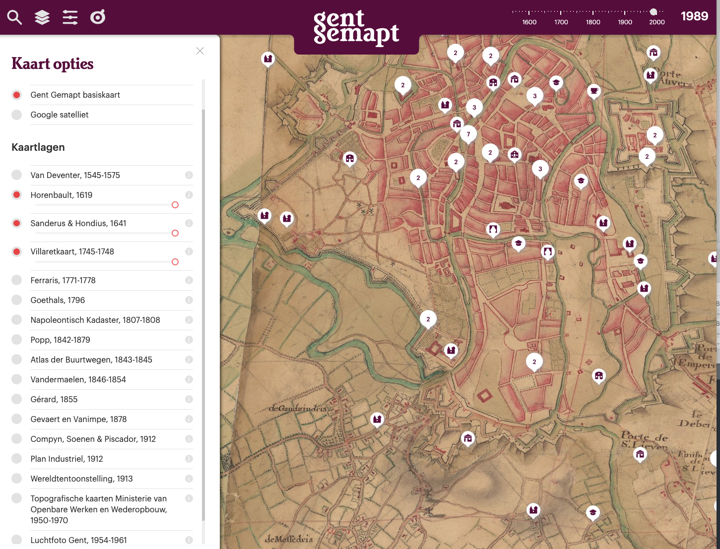 Gent Gemapt project interface