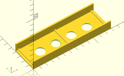 OpenSCAD model of the front