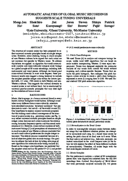 Download 'Automatic analysis of global music recordings suggests scale tuning universals'