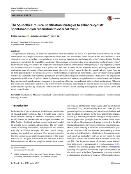 Download 'The SoundBike: musical sonification strategies to enhance cyclists’ spontaneous synchronization to external music'