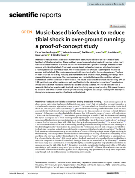 Download 'Music-based biofeedback to reduce tibial shock in over-ground running: a proof-of-concept study'
