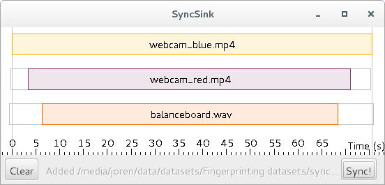 SyncSink program with multimedia files